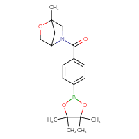 Chemical structure of 1-methyl-5-[4-(4,4,5,5-tetramethyl-1,3,2-dioxaborolan-2-yl)benzoyl]-2-oxa-5-azabicyclo[2.2.1]heptane - CSSB02533503612