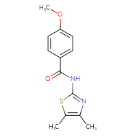 Chemical structure of N-(4,5-dimethyl-1,3-thiazol-2-yl)-4-methoxybenzamide - CSSB00026331469