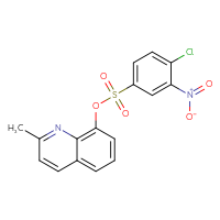 Chemical structure of 2-methylquinolin-8-yl 4-chloro-3-nitrobenzene-1-sulfonate - CSSB00026489456