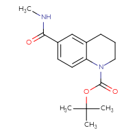 Chemical structure of tert-butyl 6-(methylcarbamoyl)-1,2,3,4-tetrahydroquinoline-1-carboxylate - CSSB02050532041