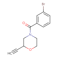 Chemical structure of 4-(3-bromobenzoyl)-2-ethynylmorpholine - CSSB03563068191