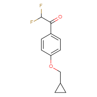Chemical structure of 1-[4-(cyclopropylmethoxy)phenyl]-2,2-difluoroethan-1-one - CSSB21103686622