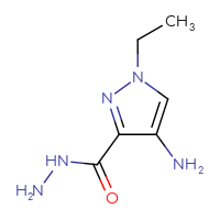 Chemical structure of 4-amino-1-ethyl-1H-pyrazole-3-carbohydrazide - CSSB00000081567