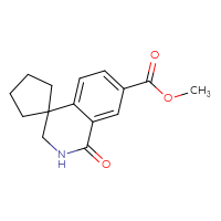 Chemical structure of methyl 1'-oxo-2',3'-dihydro-1'H-spiro[cyclopentane-1,4'-isoquinoline]-7'-carboxylate - CSSB06379217043