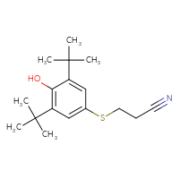 Chemical structure of 3-[(3,5-di-tert-butyl-4-hydroxyphenyl)sulfanyl]propanenitrile - CSSB00159716848