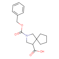 Chemical structure of 2-[(benzyloxy)carbonyl]-2-azaspiro[4.4]nonane-4-carboxylic acid - CSSB00010264063