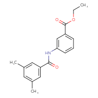 Chemical structure of ethyl 3-(3,5-dimethylbenzamido)benzoate - CSSB00121613584