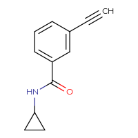 Chemical structure of N-cyclopropyl-3-ethynylbenzamide - CSSB00160567890
