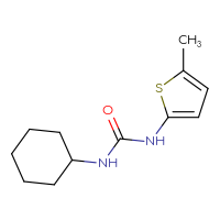Chemical structure of 1-cyclohexyl-3-(5-methylthiophen-2-yl)urea - CSSB01994141722
