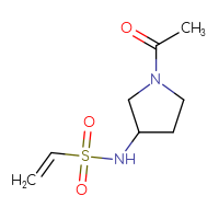 Chemical structure of N-(1-acetylpyrrolidin-3-yl)ethene-1-sulfonamide - CSSB13769057845