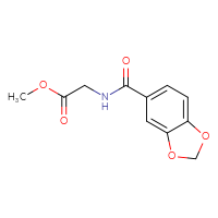 Chemical structure of methyl 2-[(2H-1,3-benzodioxol-5-yl)formamido]acetate - CSSB00000248241