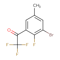 Chemical structure of 1-(3-bromo-2-fluoro-5-methylphenyl)-2,2,2-trifluoroethan-1-one - CSSB00011095190