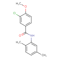 Chemical structure of 3-chloro-N-(2,5-dimethylphenyl)-4-methoxybenzamide - CSSB00046116622