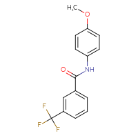 Chemical structure of N-(4-methoxyphenyl)-3-(trifluoromethyl)benzamide - CSSB00046089141