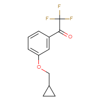 Chemical structure of 1-[3-(cyclopropylmethoxy)phenyl]-2,2,2-trifluoroethan-1-one - CSSB20685945532