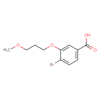 Chemical structure of 4-bromo-3-(3-methoxypropoxy)benzoic acid - CSSB00013481549