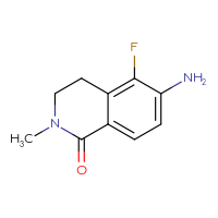 Chemical structure of 6-amino-5-fluoro-2-methyl-1,2,3,4-tetrahydroisoquinolin-1-one - CSSB06386587036