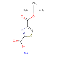 Chemical structure of sodium 4-[(tert-butoxy)carbonyl]-1,3-thiazole-2-carboxylate - CSSB20621654780