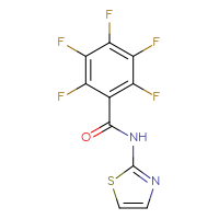 Chemical structure of 2,3,4,5,6-pentafluoro-N-(1,3-thiazol-2-yl)benzamide - CSSB00121615333