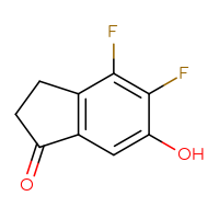 Chemical structure of 4,5-difluoro-6-hydroxy-2,3-dihydro-1H-inden-1-one - CSSB00000103987