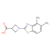 Chemical structure of 1-(4,5-dimethyl-1,3-benzothiazol-2-yl)azetidine-3-carboxylic acid - CSSB00015200373