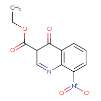 Chemical structure of ethyl 8-nitro-4-oxo-3,4-dihydroquinoline-3-carboxylate - CSSB00121572388
