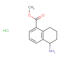 Chemical structure of methyl 5-amino-5,6,7,8-tetrahydronaphthalene-1-carboxylate hydrochloride - CSSB02495338082