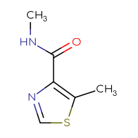Chemical structure of N,5-dimethyl-1,3-thiazole-4-carboxamide - CSSB00010290360