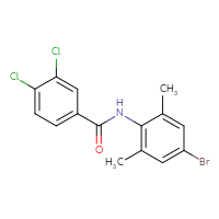 Chemical structure of N-(4-bromo-2,6-dimethylphenyl)-3,4-dichlorobenzamide - CSSB00030826219