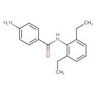 Chemical structure of 4-amino-N-(2,6-diethylphenyl)benzamide - CSSB00048396106