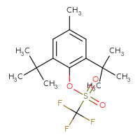 Chemical structure of 2,6-di-tert-butyl-4-methylphenyl trifluoromethanesulfonate - CSSB20977137738