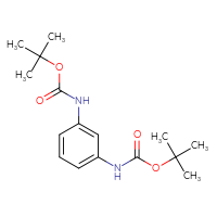Chemical structure of tert-butyl N-(3-{[(tert-butoxy)carbonyl]amino}phenyl)carbamate - CSSB00010134635