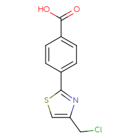 Chemical structure of 4-[4-(chloromethyl)-1,3-thiazol-2-yl]benzoic acid - CSSB00000026722
