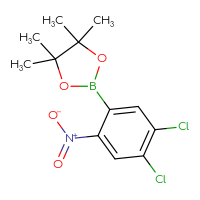 Chemical structure of 2-(4,5-dichloro-2-nitrophenyl)-4,4,5,5-tetramethyl-1,3,2-dioxaborolane - CSSB00010996478