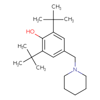 Chemical structure of 2,6-di-tert-butyl-4-[(piperidin-1-yl)methyl]phenol - CSSB00020644115