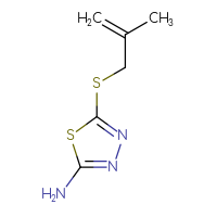 Chemical structure of 5-[(2-methylprop-2-en-1-yl)sulfanyl]-1,3,4-thiadiazol-2-amine - CSSB00000149024