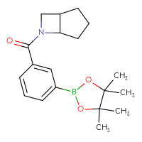 Chemical structure of 6-[3-(4,4,5,5-tetramethyl-1,3,2-dioxaborolan-2-yl)benzoyl]-6-azabicyclo[3.2.0]heptane - CSSB02195990645