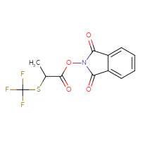 Chemical structure of 1,3-dioxo-2,3-dihydro-1H-isoindol-2-yl 2-[(trifluoromethyl)sulfanyl]propanoate - CSSB06258919652