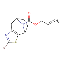 Chemical structure of prop-2-en-1-yl 4-bromo-3-thia-5,11-diazatricyclo[6.2.1.0²,⁶]undeca-2(6),4-diene-11-carboxylate - CSSB21043403713