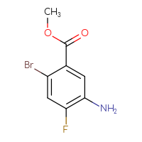 Chemical structure of methyl 5-amino-2-bromo-4-fluorobenzoate - CSSB00011756674