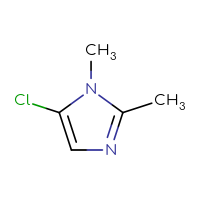 Chemical structure of 5-chloro-1,2-dimethyl-1H-imidazole - CSSB00014705616