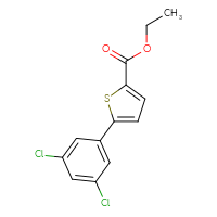 Chemical structure of ethyl 5-(3,5-dichlorophenyl)thiophene-2-carboxylate - CSSB00161187484
