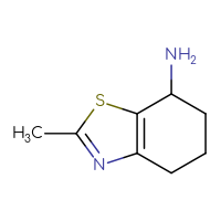 Chemical structure of 2-methyl-4,5,6,7-tetrahydro-1,3-benzothiazol-7-amine - CSSB00000762731