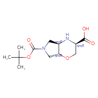 Chemical structure of rac-(3R,4aR,7aR)-6-[(tert-butoxy)carbonyl]-octahydropyrrolo[3,4-b][1,4]oxazine-3-carboxylic acid - CSSB21285254374