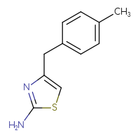 Chemical structure of 4-[(4-methylphenyl)methyl]-1,3-thiazol-2-amine - CSSB00011281168