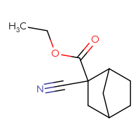 Chemical structure of ethyl 2-cyanobicyclo[2.2.1]heptane-2-carboxylate - CSSB00103305741