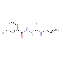 Chemical structure of 3-chloro-N-{[(prop-2-en-1-yl)carbamothioyl]amino}benzamide - CSSB00020600313