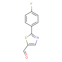Chemical structure of 2-(4-fluorophenyl)-1,3-thiazole-5-carbaldehyde - CSSB00011361480