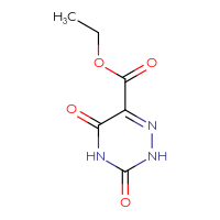 Chemical structure of ethyl 3,5-dioxo-2,3,4,5-tetrahydro-1,2,4-triazine-6-carboxylate - CSSB00009987283