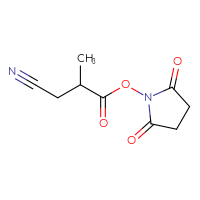 Chemical structure of 2,5-dioxopyrrolidin-1-yl 3-cyano-2-methylpropanoate - CSSB17484214144
